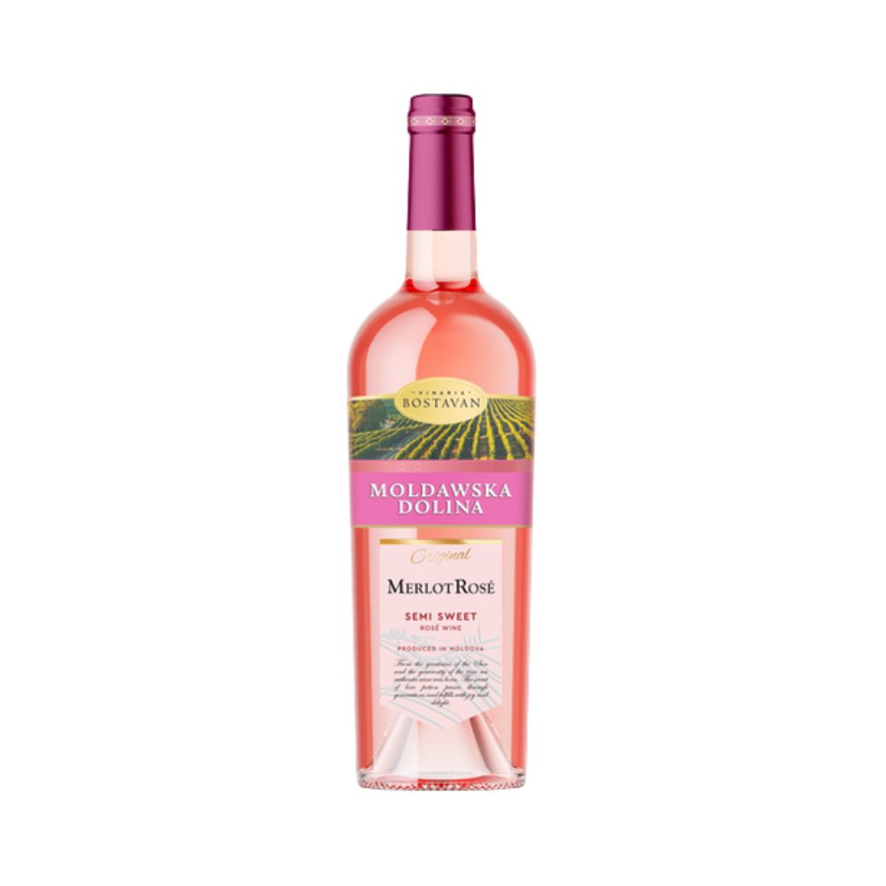Wino Mołdawska Dolina Strawberry 10% różowe półsłodkie 750 ml