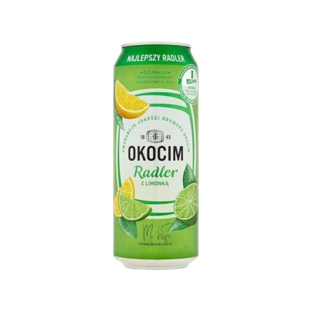 Piwo Radler Okocim Limonka 2% 500 ml puszka DRS
