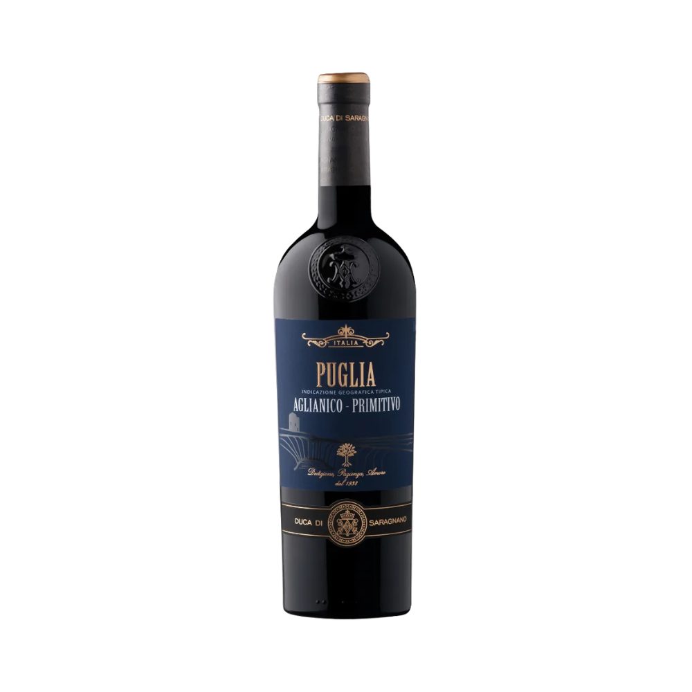 Wino Duca Primitivo Puglia 13,5% czerwone półwytrawne 750 ml