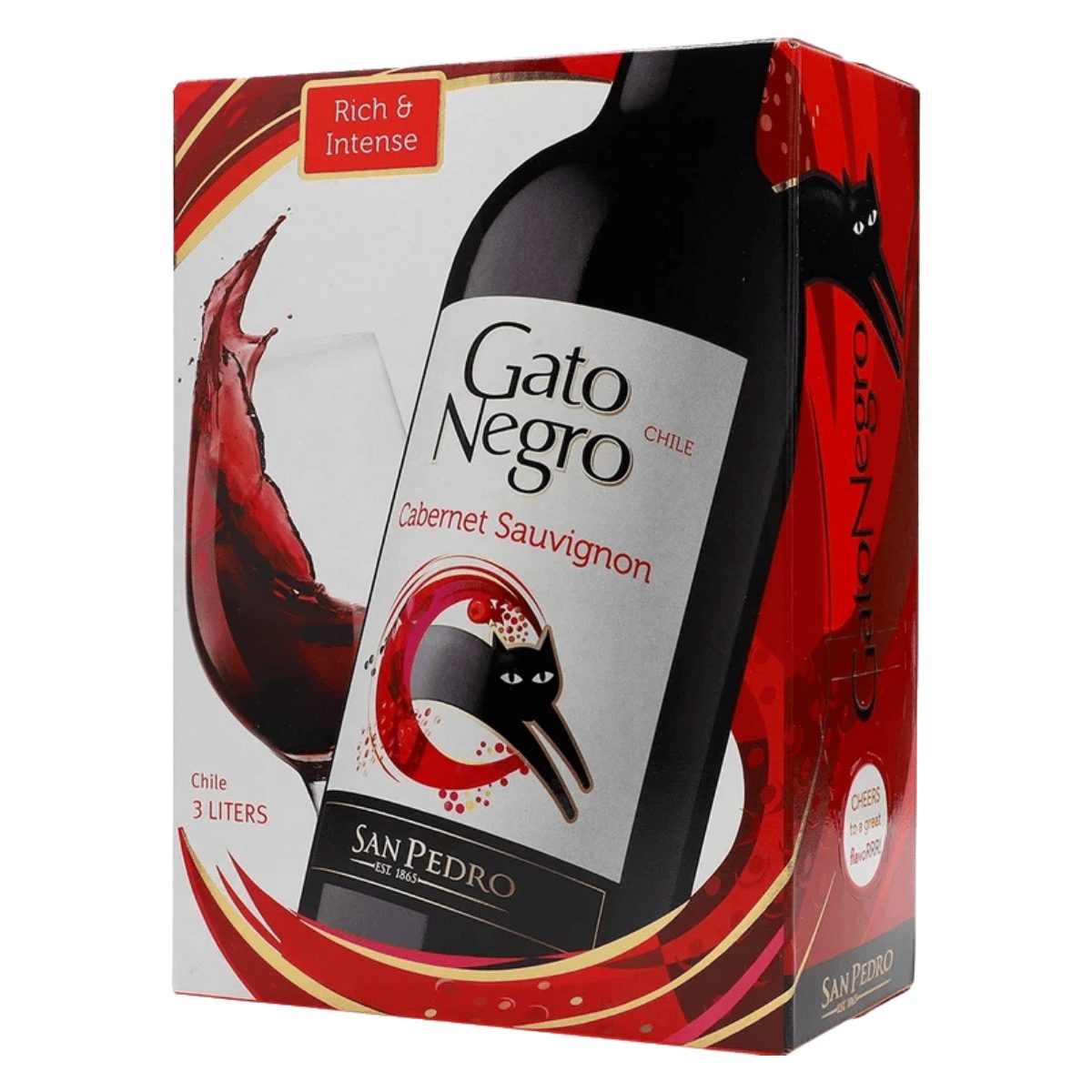 Wino Gato Negro Cabernet Sauvignon 13,5% czerwone wytrawne 3000 ml
