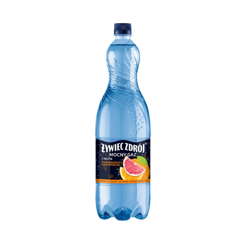 Woda Żywiec Zdrój gazowana Pomarańcza Grejpfrut 1500 ml