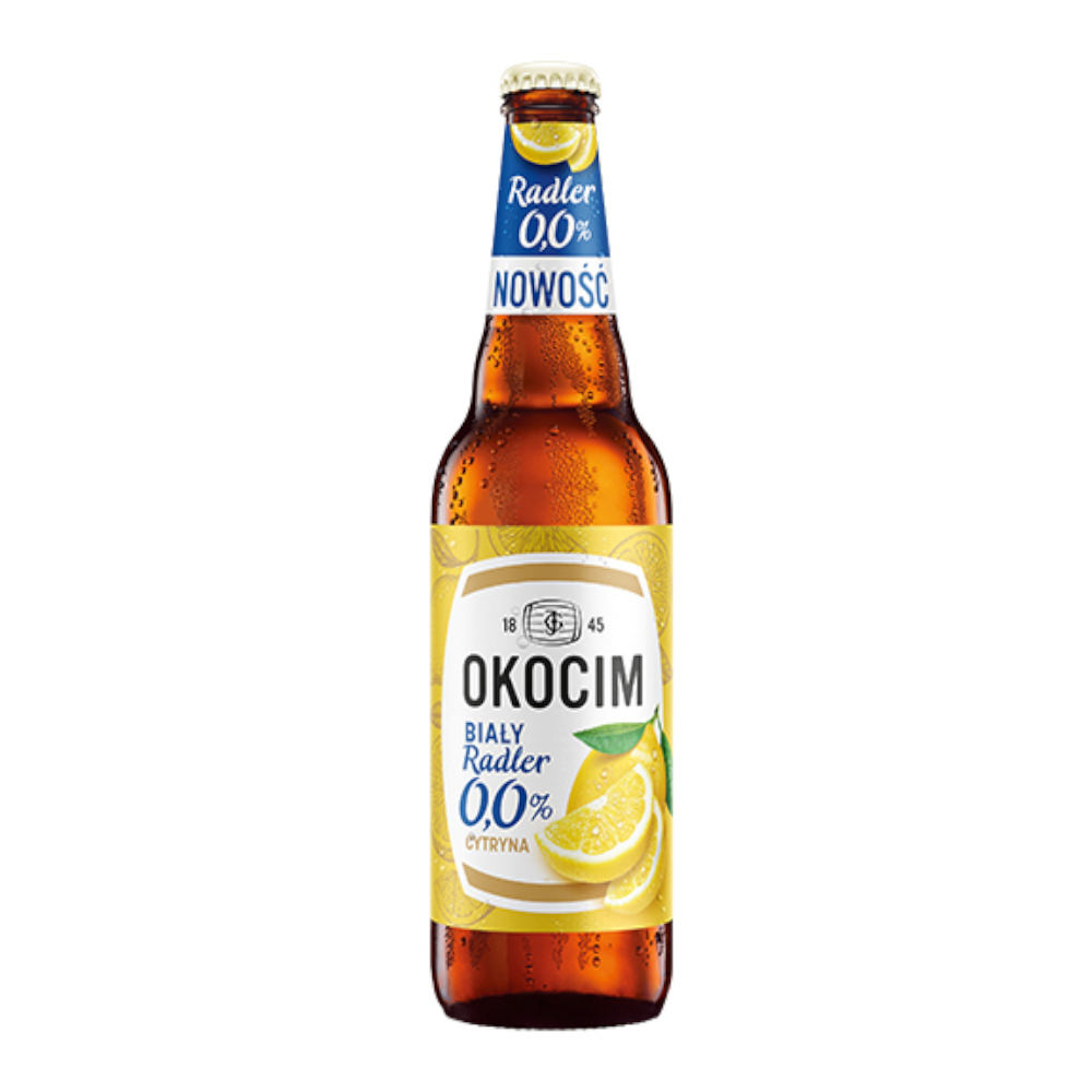 Piwo Okocim Radler Biała Cytryna 0% 500 ml