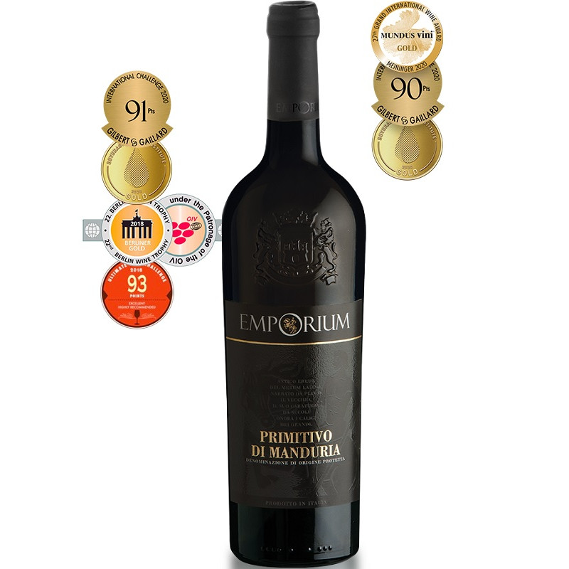 Wino Emporium Primitivo Di Manduria wytrawne czerwone 14,5 % 750 ml