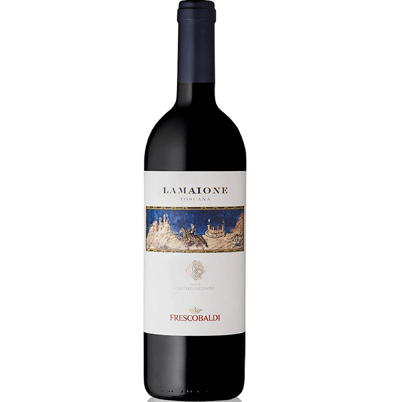 Wino Lamaione Merlot Toscana Frescobaldi wytrawne czerwone 14,5 % 750 ml