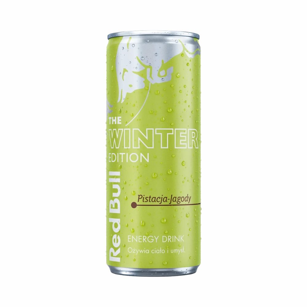 Napój Energetyczny Red Bull Winter Pistacja Jagoda 250 ml puszka DRS