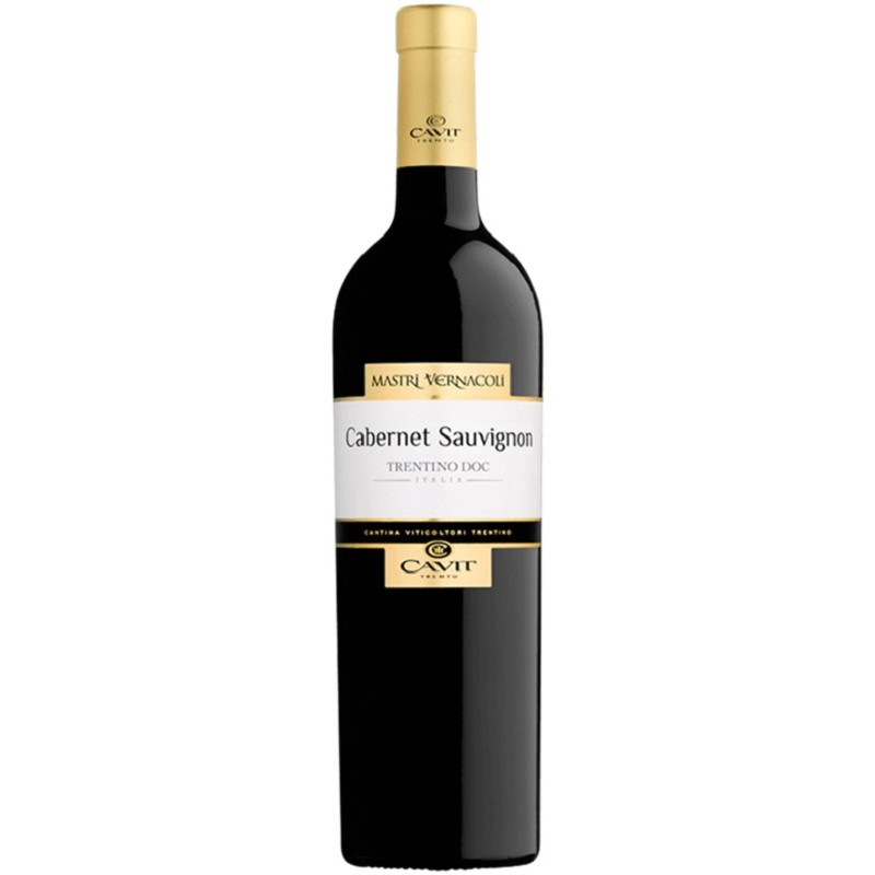 Wino Cavit Mastri Vernacoli Cabernet Sauvignon Trentino DOC wytrawne czerwone 13 % 750 ml