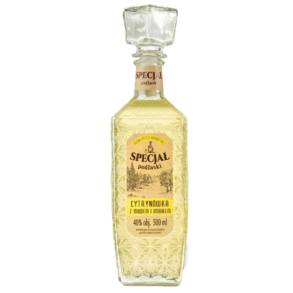 Wódka Specjał Podlaski Cytrynówka Z Miodem i Imbirem 40% 500 ml