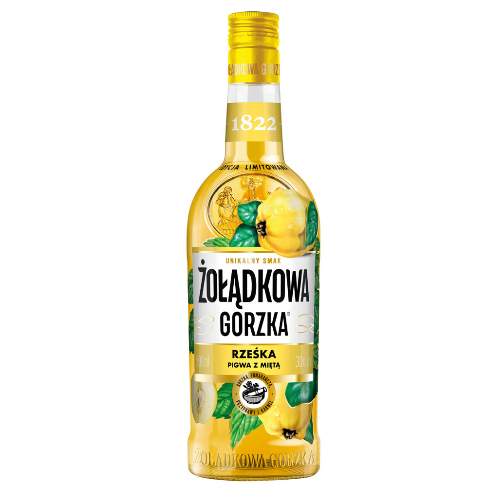 Żołądkowa Gorzka Rześka Pigwa z Miętą 28% 500 ml