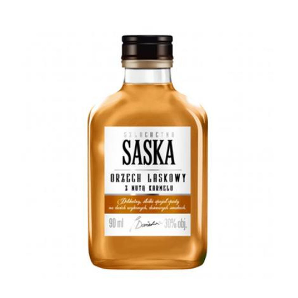 Wódka Saska Orzech Laskowy z Nutą Karmelu 28% 90 ml