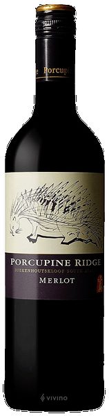 Wino Porcupine Ridge Merlot 2019 14,5% czerwone wytrawne 750 ml