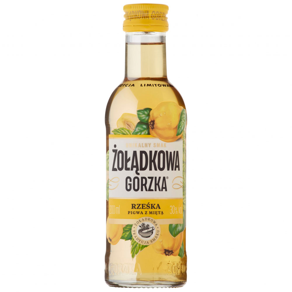Żołądkowa Gorzka Rześka Pigwa z Miętą 30% 200 ml