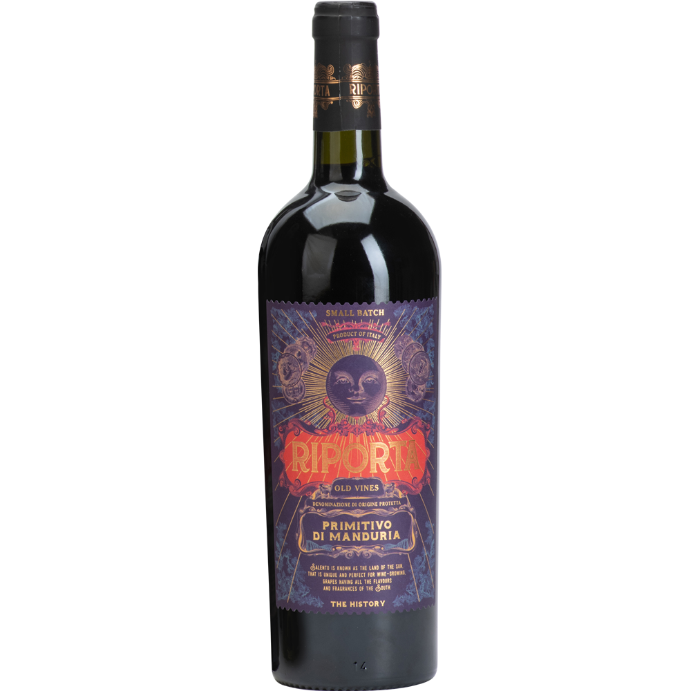 Wino Riporta Primitivo Di Manduria 2020 15% czerwone wytrawne 750 ml