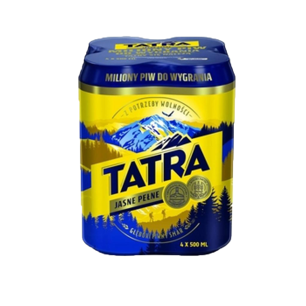 Piwo Tatra Jasne Pełne 5,6% 500 ml 4 - pak Puszka