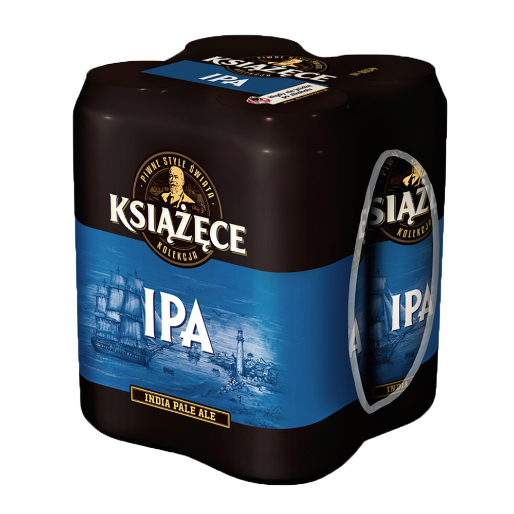 Piwo Książęce IPA 5,4% 500 ml 4 - pak Puszka