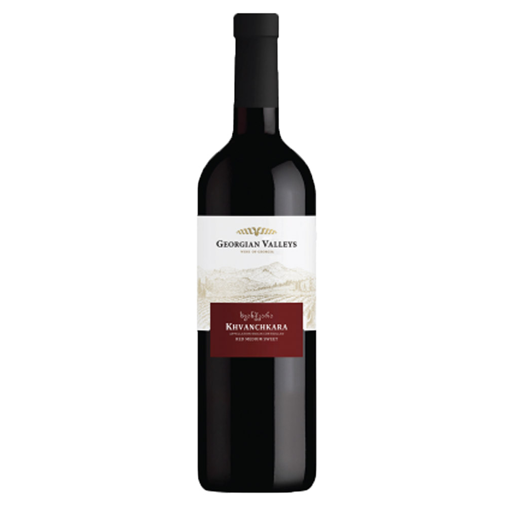 Wino Georgian Valleys Khvanchkara 11,5% czerwone półsłodkie 750 ml