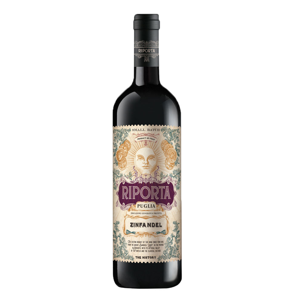Wino Riporta Zinfandel Puglia IGP 14% czerwone wytrawne 750 ml
