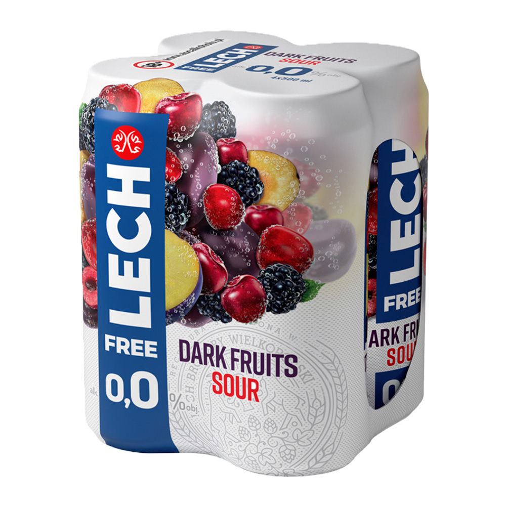 Piwo Lech Free  Dark Fruits Sour 0% 500 ml 4pak Puszka