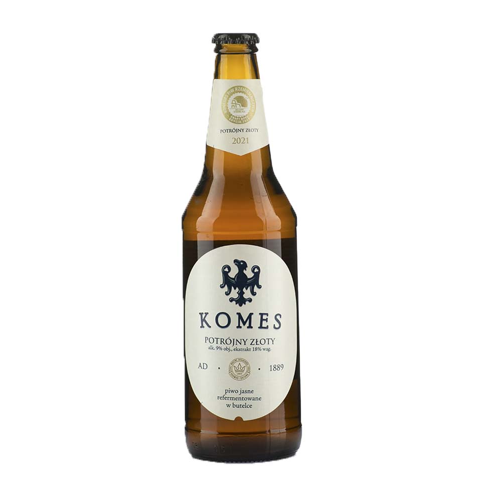 Piwo Komes Potrójny Złoty  9% 500 ml