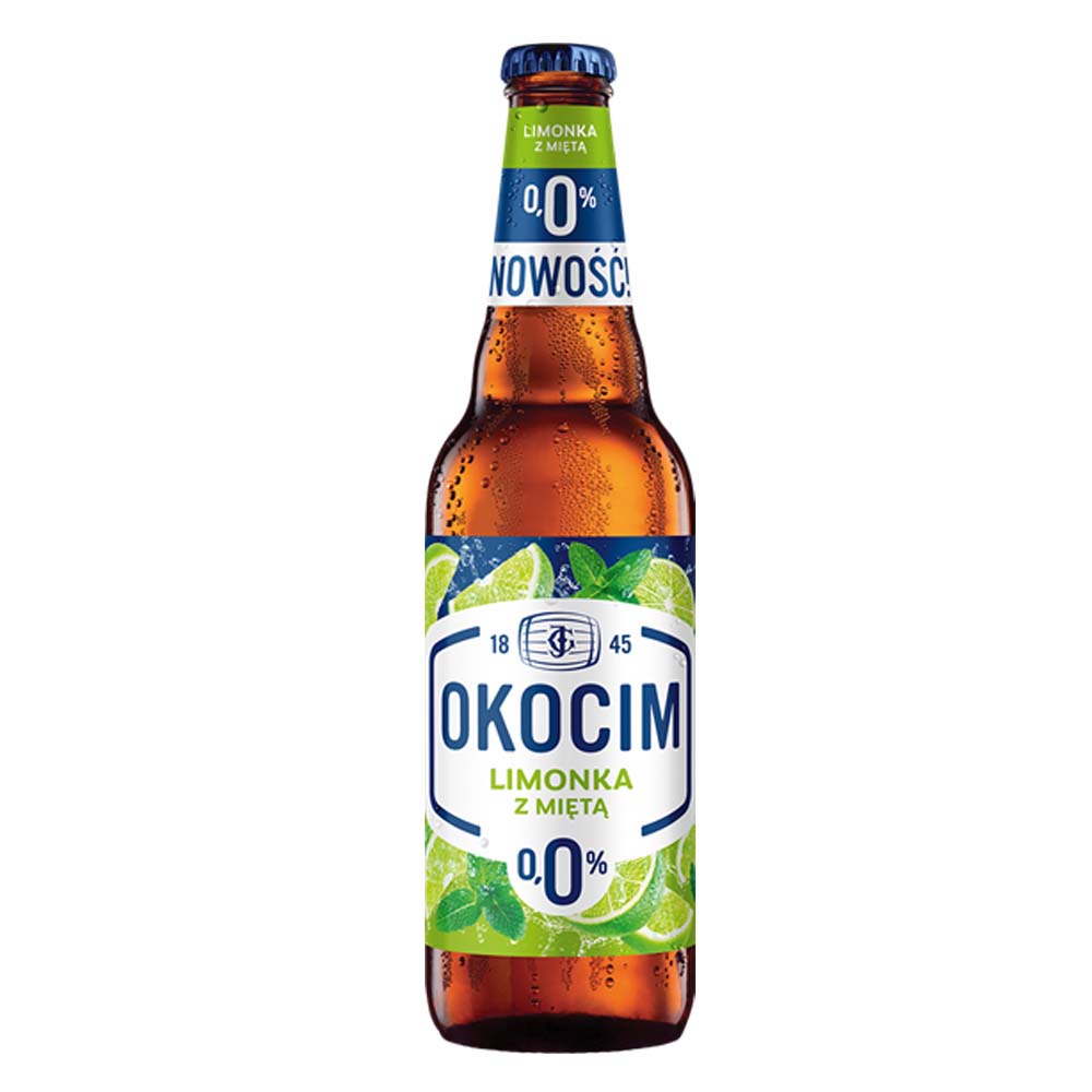 Piwo Okocim Limonka z Miętą 0% 500 ml