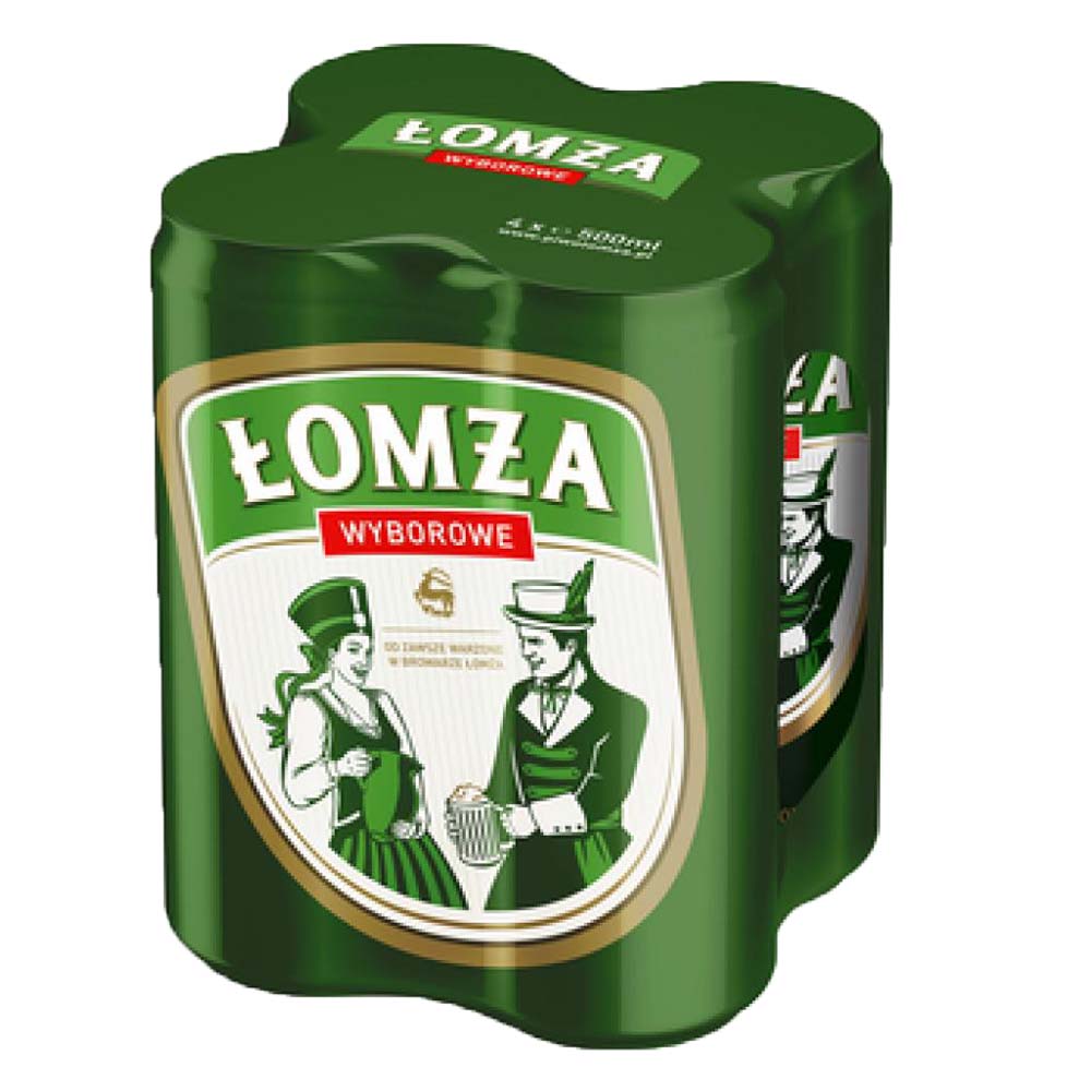 Piwo Łomża Wyborowe 6% 500 ml 4-pak puszka
