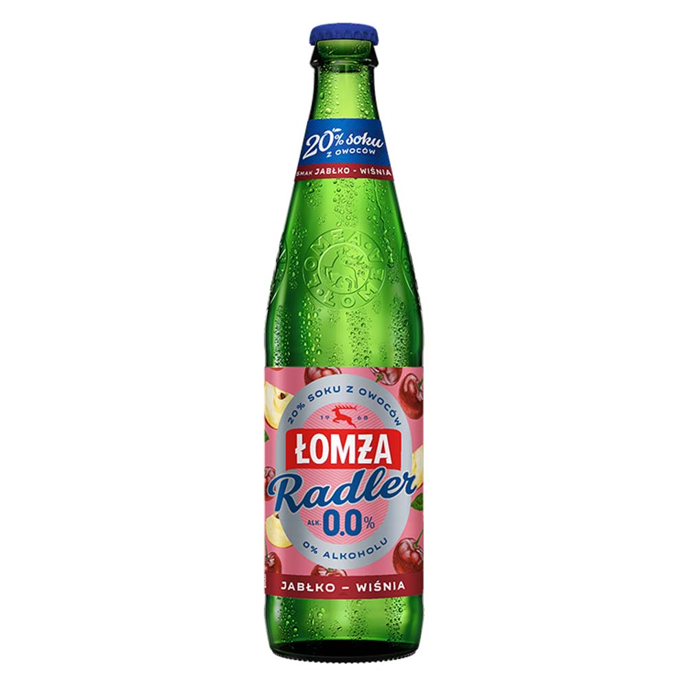 Piwo Łomża Radler Jabłko Wiśnia 0% 500 ml