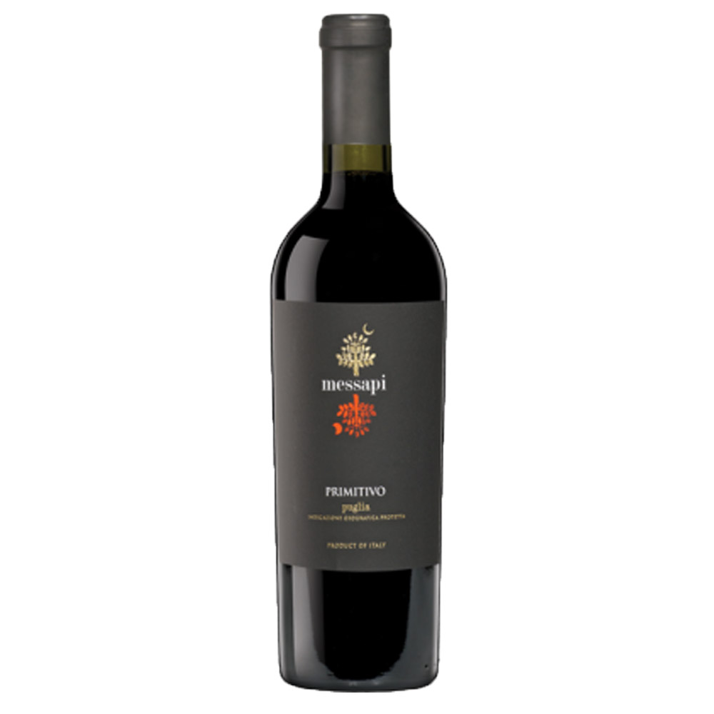 Wino Messapi Primitivo 14% czerwone półwytrawne 750 ml