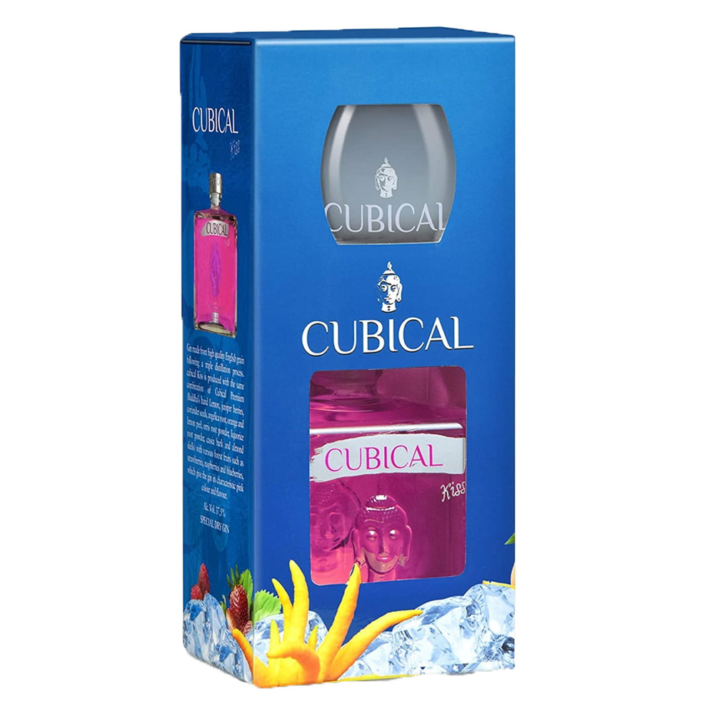 Gin Cubical Kiss 37,5% 700 ml + szkło