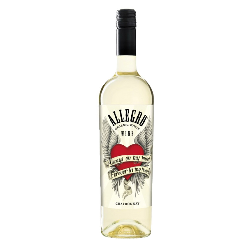 Wino Allegro Chardonnay Organic White 13% białe wytrawne 750 ml