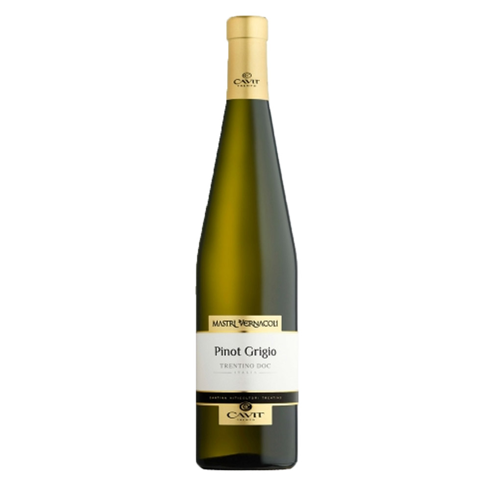 Wino Cavit Mastri Vernacoli Pinot Grigio Trentino DOC białe wytrawne 750 ml