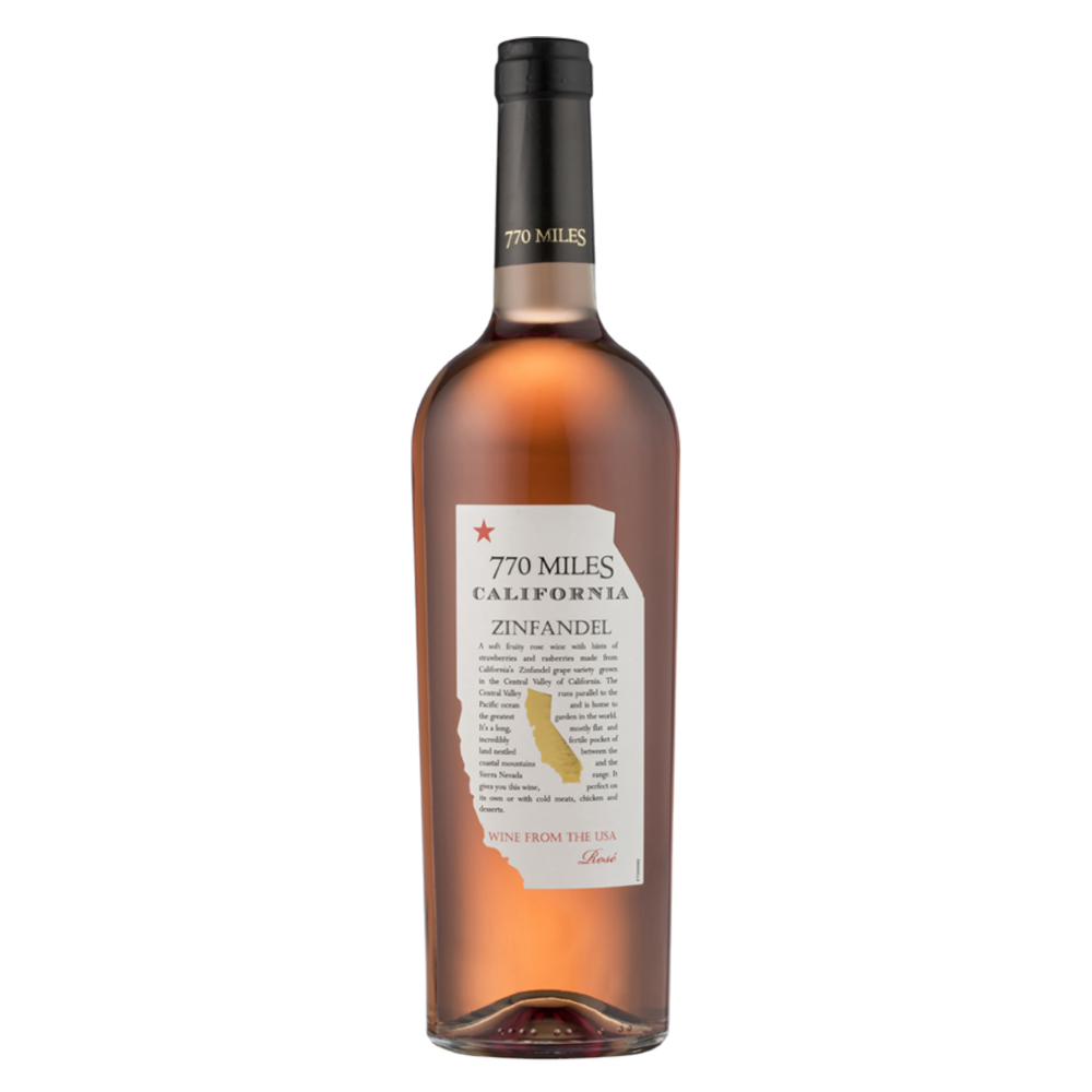Wino 770 Miles Zinfandel Rose 10% różowe półwytrawne 750 ml