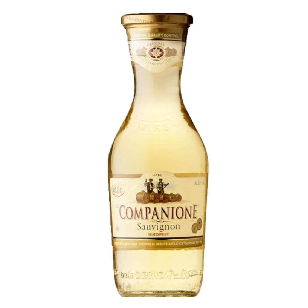 Wino Companione Sauvignon Blanc 12% białe półsłodkie 1000 ml