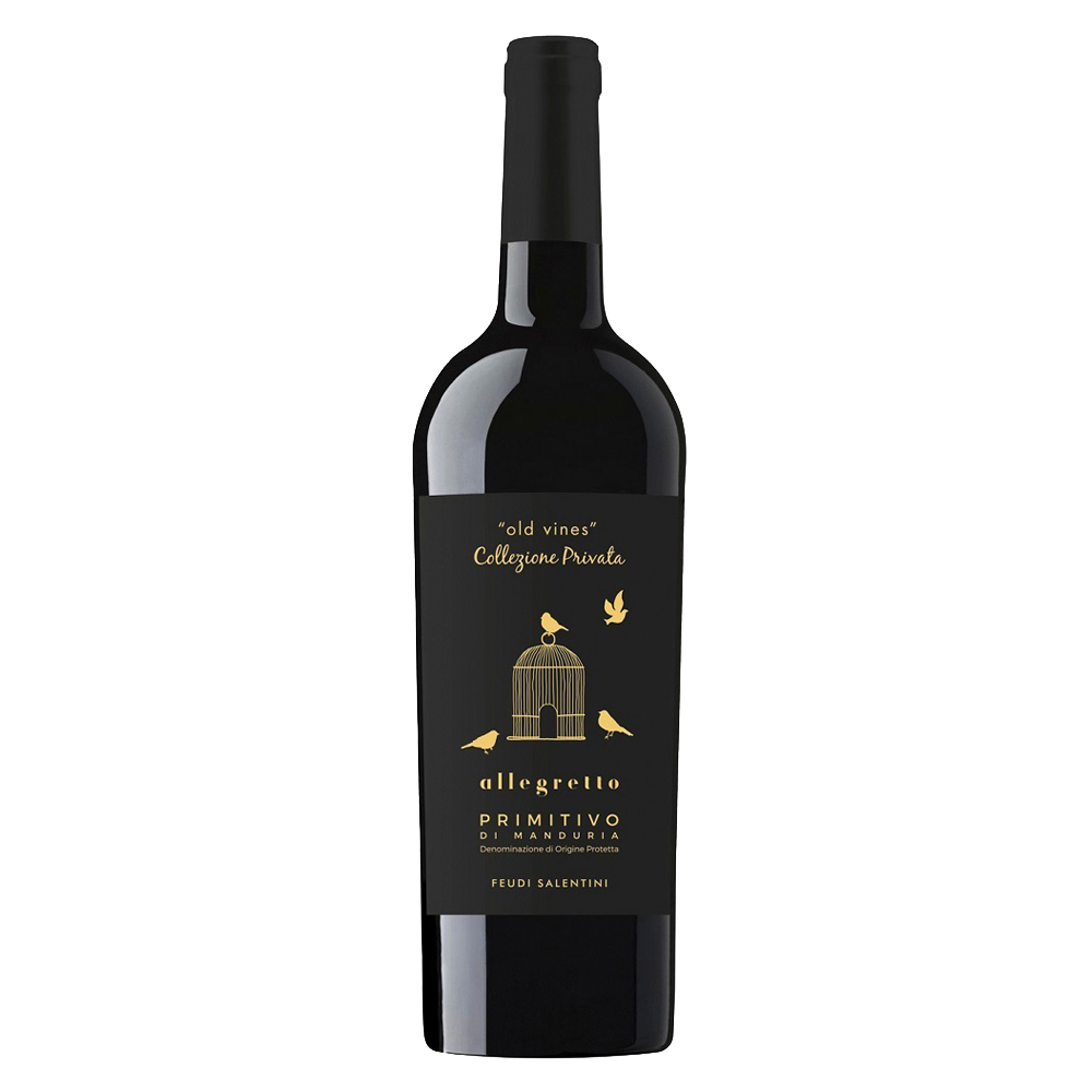 Wino Allegretto Primitivo di Manduria 15% wytrawne czerwone 750 ml