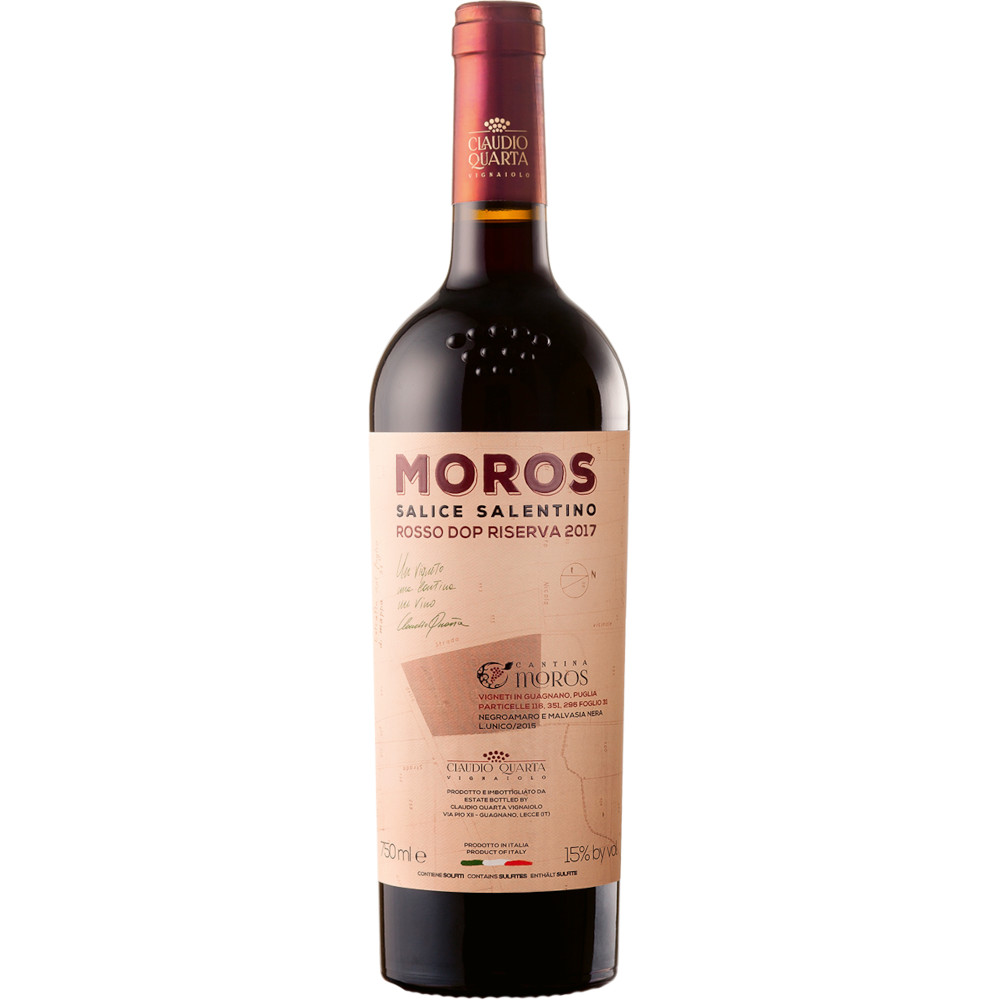 Wino Moros Salice Salentino Riserva 15% czerwone wytrawne 750 ml