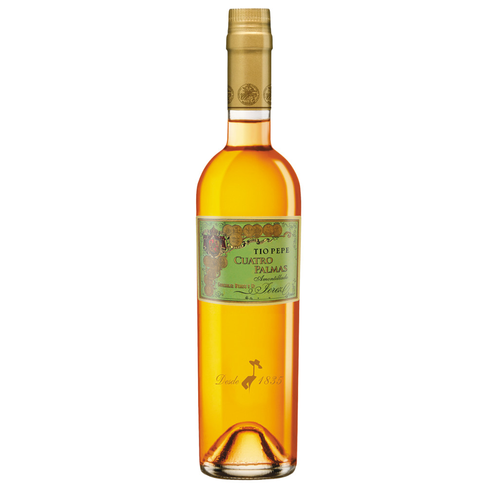 Wino Tio Pepe Cuatro Palmas Amontillado 21,5% Sherry Półwytrawne 500 ml