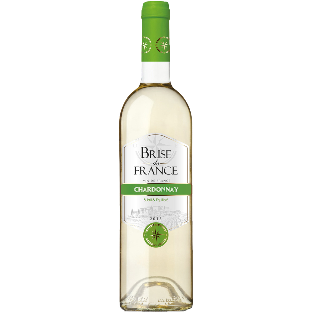 Wino Brise de France Chardonnay 12,5% białe wytrawne 750 ml