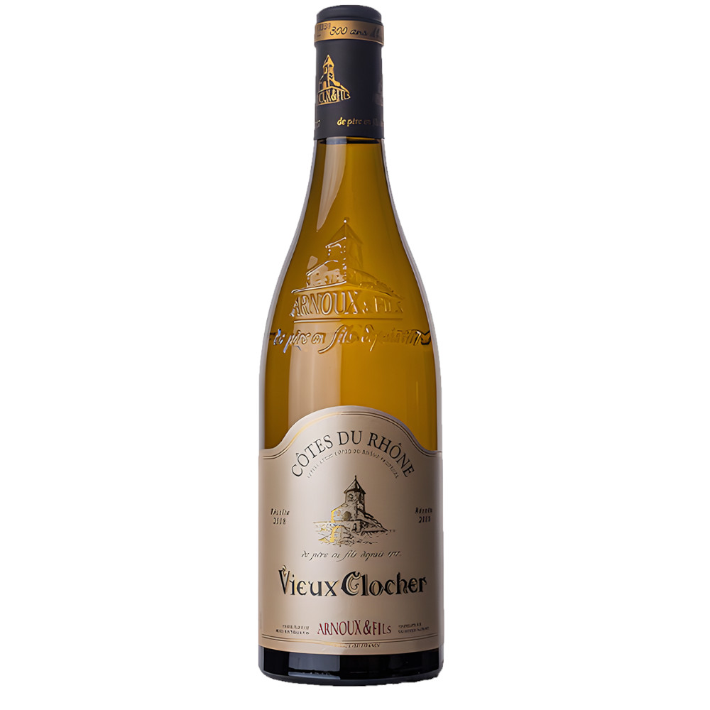 Wino Vieux Clocher Cotes du Rhone Blanc 13% białe wytrawne 750 ml