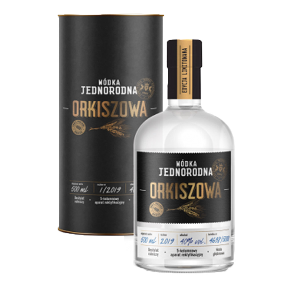 Wódka Jednorodna Orkiszowa 40% 500 ml tuba