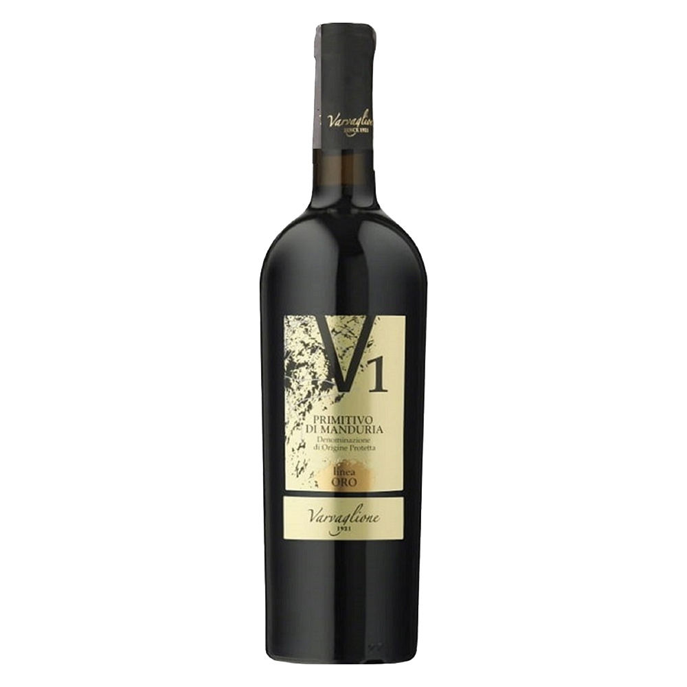 Wino Varvaglione V1 Primitivo Di Manduria Linea Oro 14,5% wytrawne czerwone 750 ml