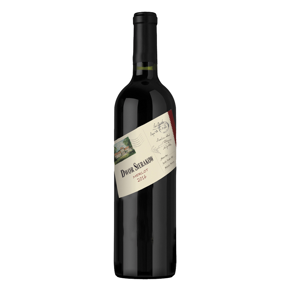 Wino Dwór Sieraków Merlot 13% czerwone wytrawne 750 ml