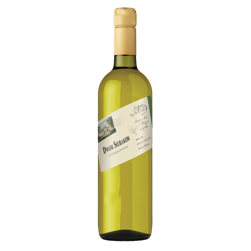 Wino Dwór Sieraków Chardonnay Pozdni Sber białe półwytrawne 750 ml