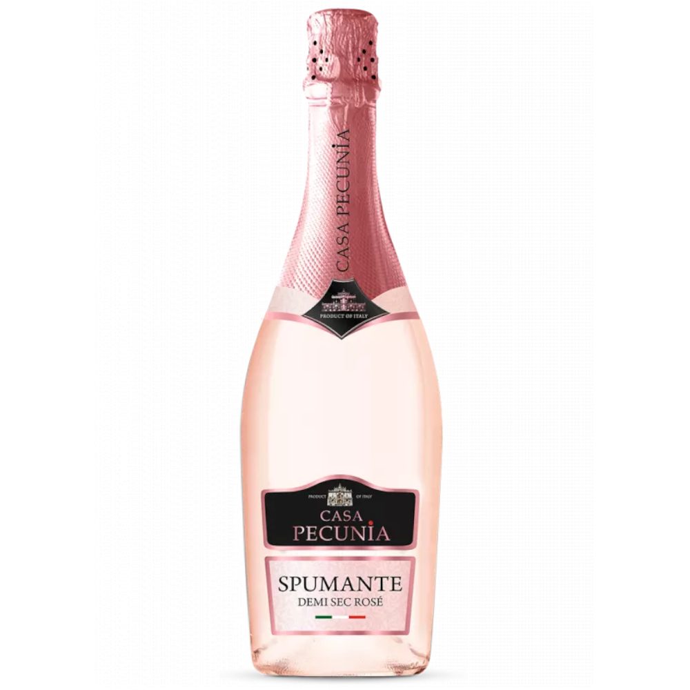 Wino musujące Casa Pecunia Demi Sec 10,5% różowe półsłodkie 750 ml