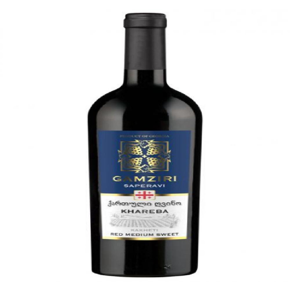Wino Gamziri Saperavi 12% czerwony półsłodkie 750 ml