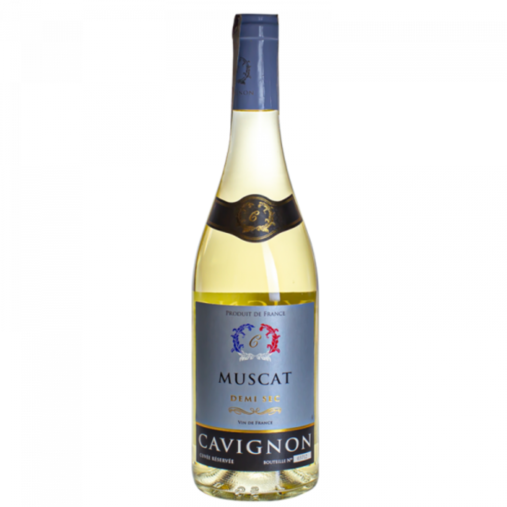 Wino Cavignon Muscat 11,5% białe półwytrawne 750 ml