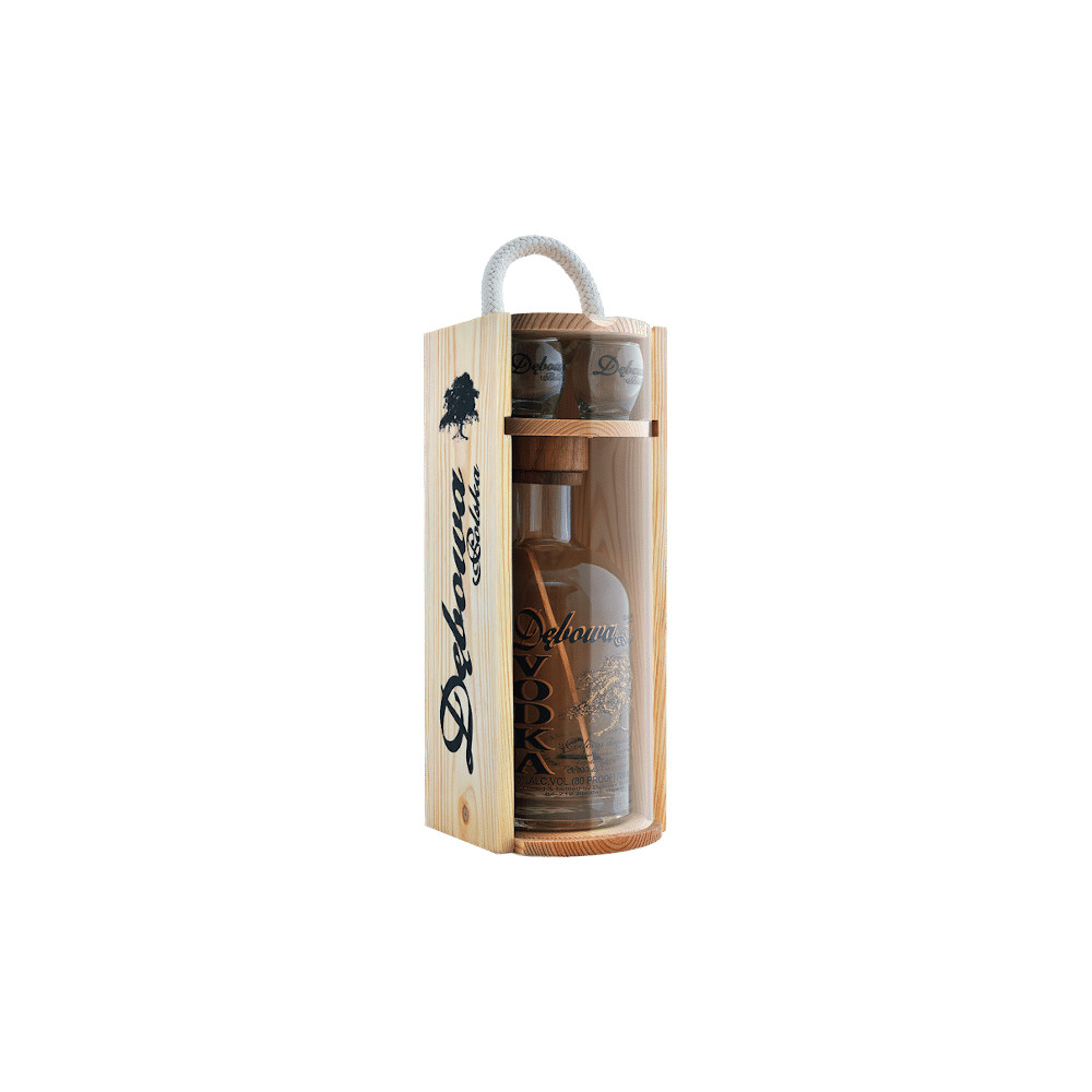 Wódka Dębowa drewno 40% 700 ml + 2 kieliszki