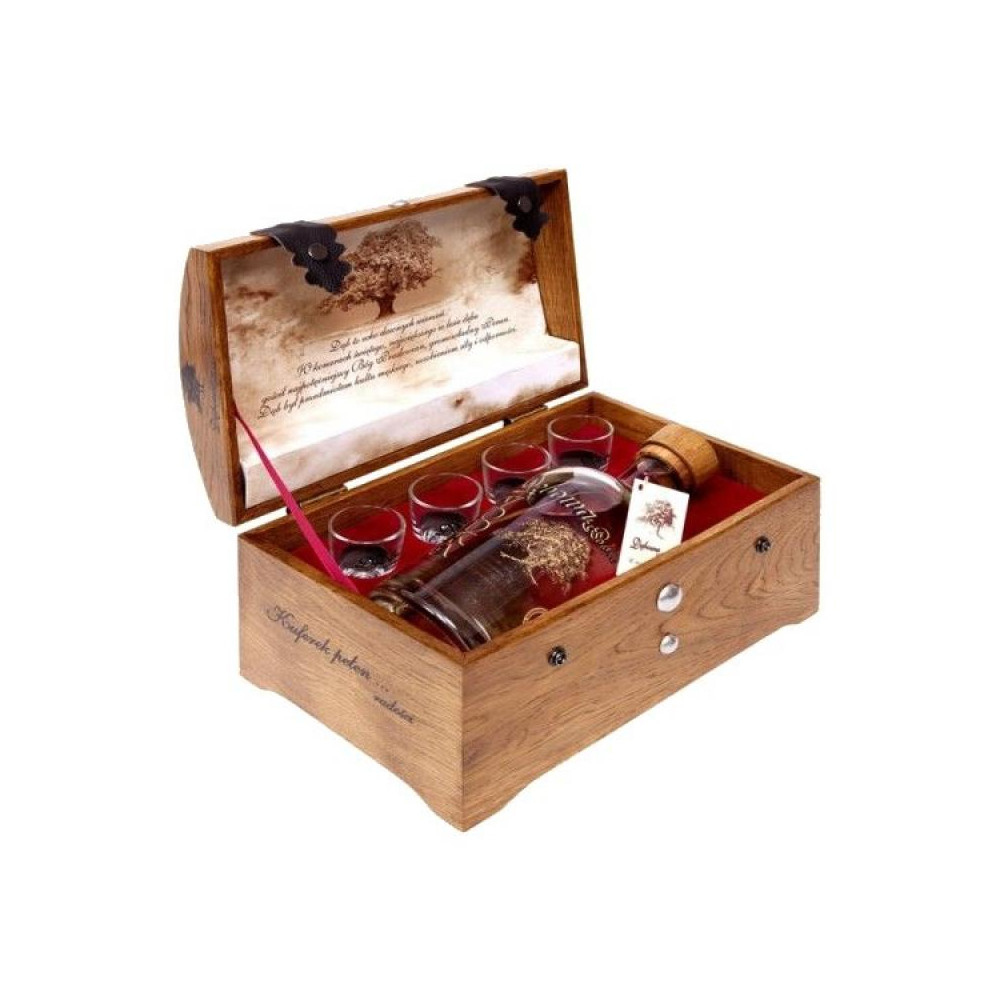 Wódka Dębowa Polska 40% 700 ml + Kuferek