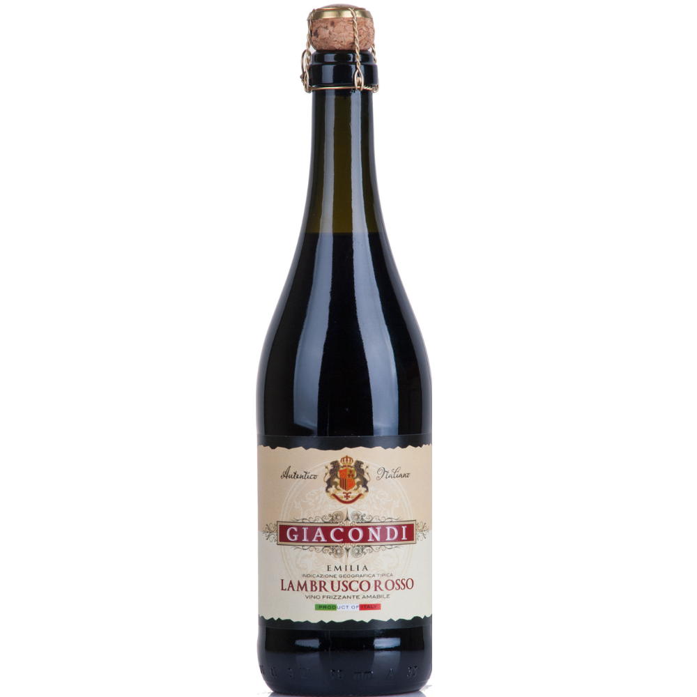 Wino Giacondi Lambrusco Rosso Emilia IGT Amabile 7,5% czerwone półsłodkie 750 ml