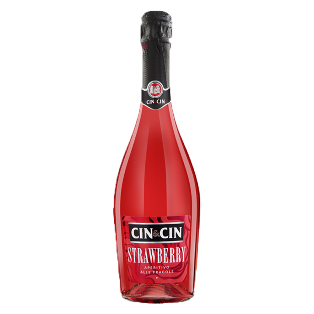 Wino Cin Cin Strawberry  11% różowe półwytrawne 750 ml