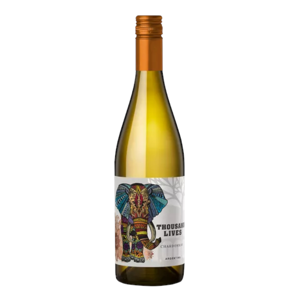 Wino Thousand Lives Chardonnay 13,5% białe półwytrawne 750 ml
