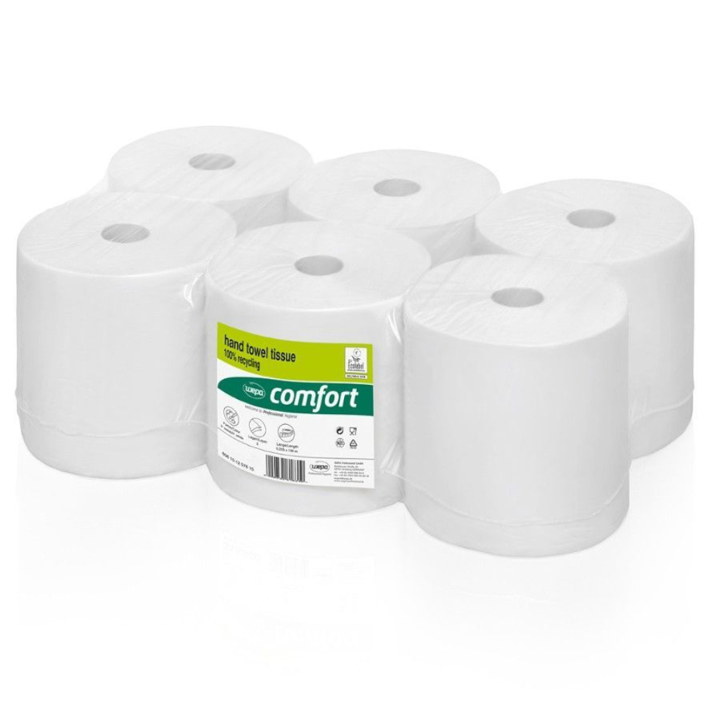 Ręcznik rolka biały 300 m 6 sztuk