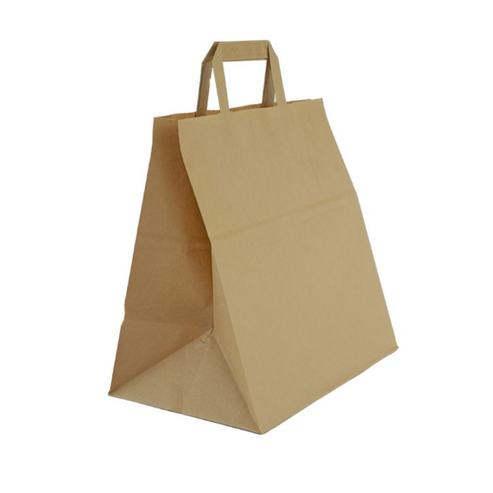 Torba klockowa papierowa płaskie ucho 260x160x256 50 sztuk